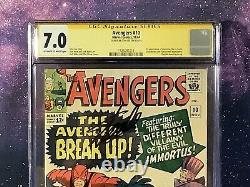 Avengers #10 Marvel Comic CGC 7.0 Stan Lee Signed 1st Immortus-Kang Thor Kirby