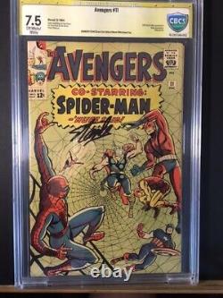Avengers #11 (1964) CBCS 7.5 SIGNED by STAN LEE! Early Spider-Man & Kang Apps