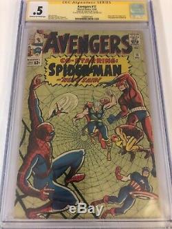 Avengers #11 CGC. 5 SS Signed by STAN LEE Spider-Man Appearance