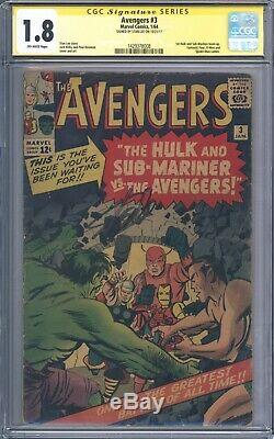 Avengers #3 CGC 1.8 Signature Series Signed by Stan Lee