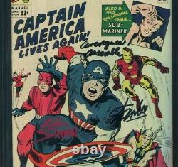 Avengers #4 CGC 7.0 Marvel Comics Signed Stan lee+1 signed Avengers Assemble