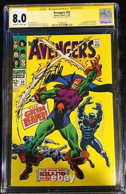Avengers #52 CGC 8.0 SS STAN LEE Signed 1st GRIM REAPER BLACK PANTHER 20 EXIST