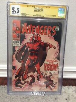 Avengers 57 CGC 5.5 SS SIGNED Stan Lee First 1st appearance of Vision