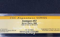 Avengers 57 CGC SS 6.5 Stan Lee Signed 1st App Vision 1968 Marvel Comics