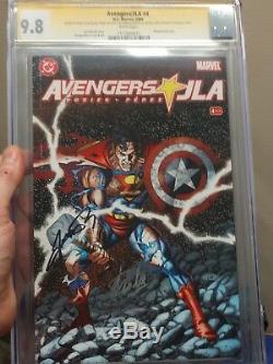 Avengers VS JLA #4 CGC SS 9.8 George Perez original art & Signed by Stan Lee