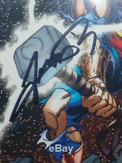 Avengers VS JLA #4 CGC SS 9.8 George Perez original art & Signed by Stan Lee