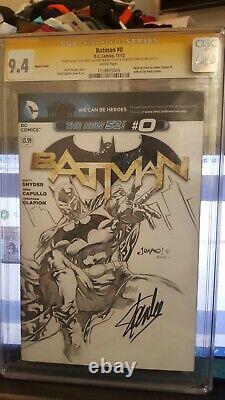 Batman Stan Lee Signed Jimbo Sketch CGC 9.4 Signature Series Rare Batman #0