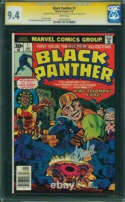 Black Panther #1 Newsstand Edition Cgc 9.4 Ss Signed By Stan Lee Nm