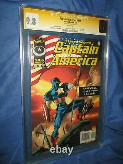 CAPTAIN AMERICA #454 CGC 9.8 SS Signed by Stan Lee (Last Issue 1996 RARE!)