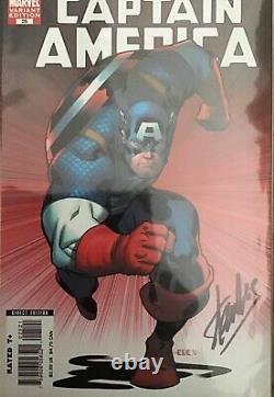 CAPTAIN AMERICA Comic #25 MCGUINNESS VARIANT SIGNED BY STAN LEE DEATH OF CAP