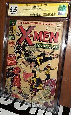 CGC 5.5 X-Men # 1 Signed ss Stan Lee and Herb Trimpe Wolverine Sketch. 1st X-Men