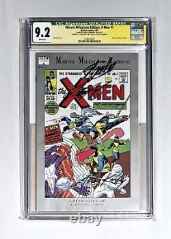 CGC 9.2 Marvel Milestone Edition X-Men #1 Signed by Stan Lee and Jack Kirby COA