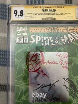 CGC Spider-Man #26 Signed 6X & Sketched 2X. Stan Lee, Texeira, De La Rosa, 9.8