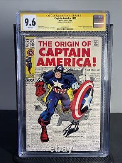 Captain America #109 Marvel Comics 1969 CGC 9.6 WHITE PAGES SIGNED STAN LEE
