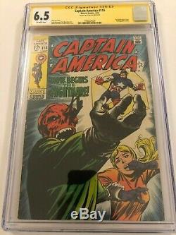 Captain America #115 CGC 6.5 SS Signed by STAN LEE Red Skull Appearance