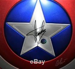 Captain America Full-Size 24 Metal Shield Hand Signed by Stan Lee & Chris Evans