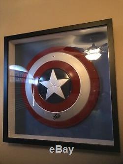 Captain America Shield Signed Stan LEE MARVEL COMICS PSAdna Spider-Man Hulk Iron