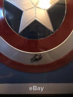 Captain America Shield Signed Stan LEE MARVEL COMICS PSAdna Spider-Man Hulk Iron