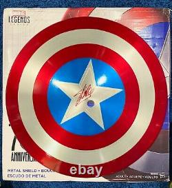 Captain America Shield Signed by STAN LEE-Avengers Marvel Full METAL double COA