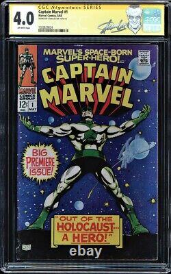 Captain Marvel #1 Cgc 4.0 Ss Stan Lee Signed Cgc #1203829024