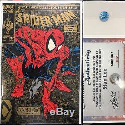 Certified Spider-man GOLD COVER 1 Signed Stan Lee WithCOA Spiderman