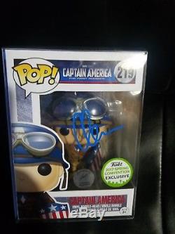 Chris Evans Stan Lee signed Captain America Funko Pop! SDCC EXCLUSIVE