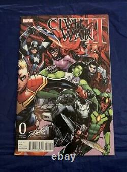 Civil War II #0 Stan Lee Ramos Variant Signed by Stan Lee with COA! Marvel