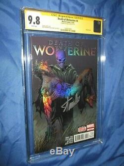 DEATH OF WOLVERINE #4 CGC 9.8 SS Signed by Stan Lee 1st Print Foil