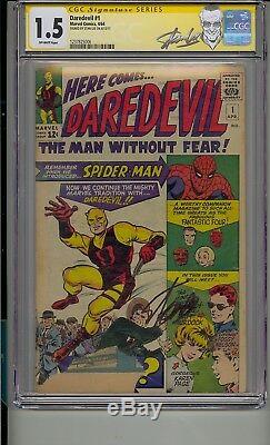 Daredevil#1 Cgc 1.5 Ss Signed Stan Lee