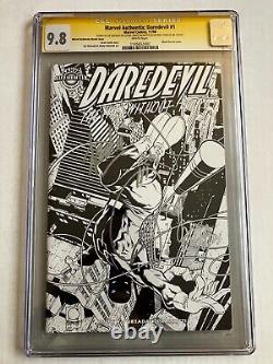 Daredevil #1 Marvel Authentix CGC 9.8 SIGNED BY PALMIOTTI, QUESADA, & STAN LEE