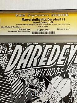 Daredevil #1 Marvel Authentix CGC 9.8 SIGNED BY PALMIOTTI, QUESADA, & STAN LEE