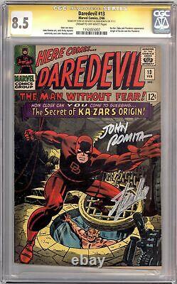 Daredevil #13 Cgc 8.5 Signature Series Signed Stan Lee John Romita Ka-zar Marvel