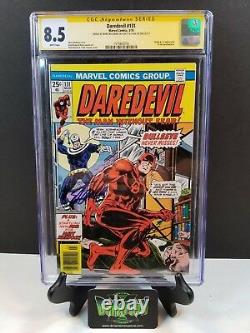 Daredevil #131 (1964) Cgc Ss 8.5 2x Signed Stan Lee Marv Wolfman 1st Bullseye