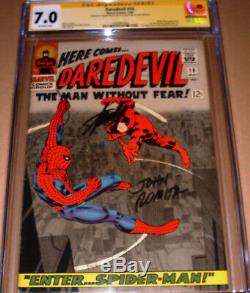 Daredevil #16 CGC 7.0 SS SIGNED Stan Lee John Romita Marvel 1966 Spider-Man