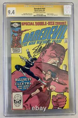 Daredevil #181, Signed Stan Lee! CGC 9.4 NM, Death of Elektra. Bullseye app. KEY