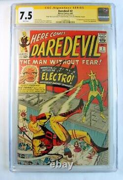 Daredevil #2 CGC 7.5 (Marvel) Signed Stan Lee