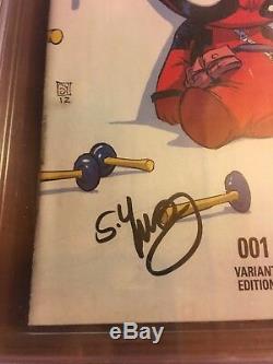 Deadpool 1 Scottie Young Baby Variant Signed by Stan Lee & Skottie Young PGX 9.4
