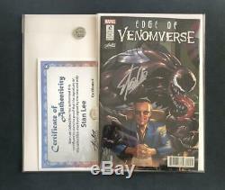 EDGE OF VENOMVERSE #2 VARIANT SIGNED BY STAN LEE WithCOA SPIDER-MAN VENOM 1 300
