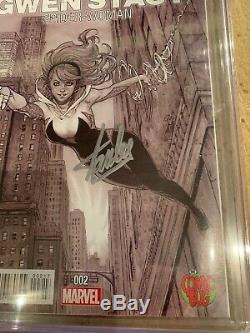 Edge Of The Spider-Verse 2 Variant 9.8 Signed By Stan Lee Spider-Gwen Oum
