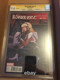 Edge of Spider-Verse #2 CGC 9.6 SS Greg Land Cover, Signed by Stan Lee