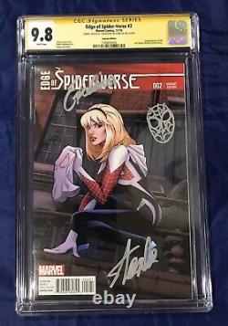 Edge of Spider-Verse #2 CGC SS 9.8 SIGNED, INSCRIBED, & SKETCH by Stan Lee RARE