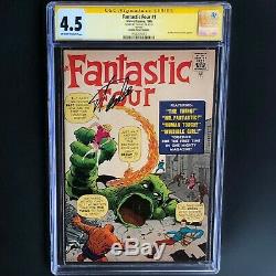 FANTASTIC FOUR #1 (1966 REPRINT) SIGNED STAN LEE CGC 4.5 Golden Record GRR