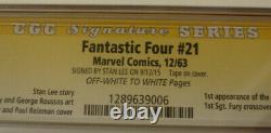 FANTASTIC FOUR #21 CGC 4.0 SS? Signed by STAN LEE. SUPER Rare. Only 12 are SS