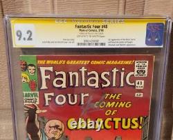 FANTASTIC FOUR #48 CGC 9.2 SS SIGNED Stan Lee 1st Silver Surfer 1 1966 Movie
