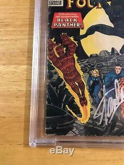 FANTASTIC FOUR #52 CBCS 4.5 Signed by Stan Lee 1st Black Panther (CGC SS)