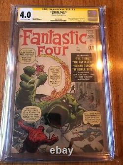 Fantastic Four #1 (1961) Cgc 4.0 Signed By Stan Lee