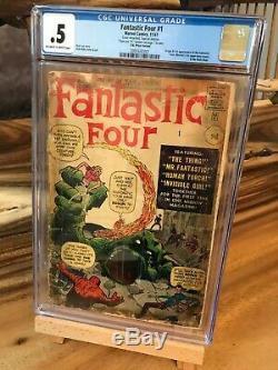 Fantastic Four 1 CGC 0.5 (1961) Complete Signed Stan Lee CGC 2091692001