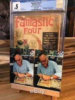 Fantastic Four 1 CGC 0.5 (1961) Complete Signed Stan Lee CGC 2091692001