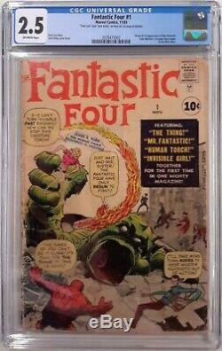 Fantastic Four #1 Cgc 2.5(nov 1961 Marvel)signed By Stan Lee & Jack Kirby