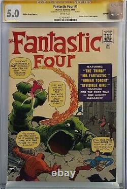 Fantastic Four #1 Cgc 5.0 Ss Signed Stan Lee Golden Record